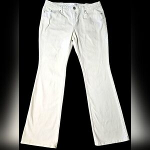 NO BOUNDARIES White Denim Straight Leg Jeans, Size 15